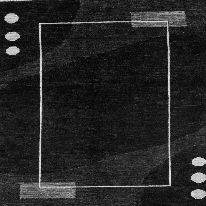 Square Machine Washable Oriental Gray Modern Rug, wshabs4240gry