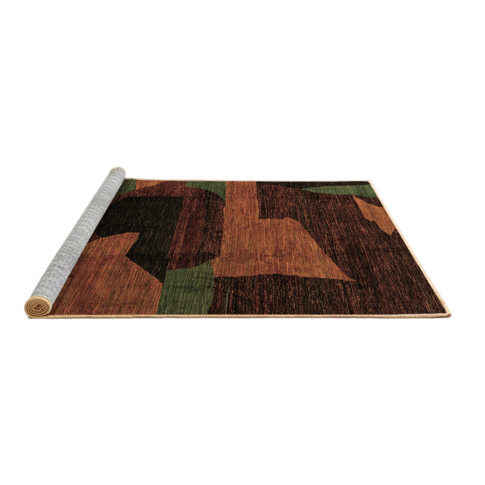 Sideview of Machine Washable Oriental Brown Modern Rug, wshabs4241brn