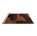 Sideview of Machine Washable Oriental Brown Modern Rug, wshabs4241brn