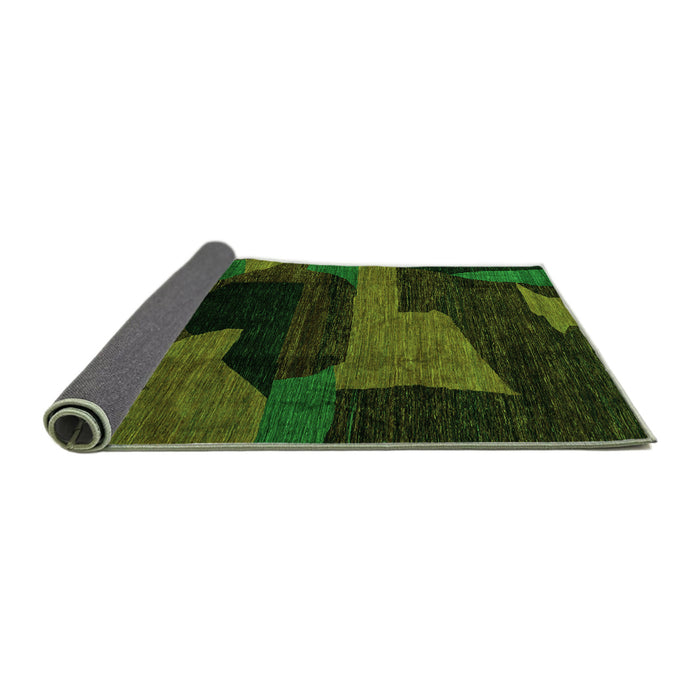 Sideview of Oriental Green Modern Rug, abs4241grn