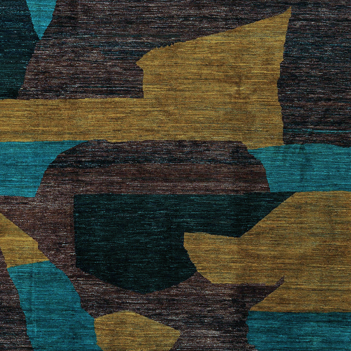 Oriental Light Blue Modern Rug, abs4241lblu