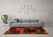 Machine Washable Oriental Orange Modern Area Rugs in a Living Room, wshabs4241org