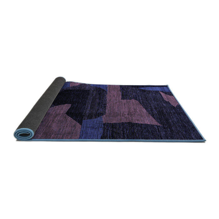 Sideview of Oriental Blue Modern Rug, abs4241blu