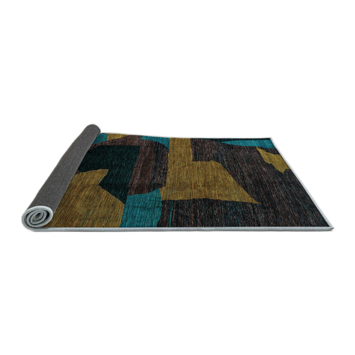 Sideview of Oriental Light Blue Modern Rug, abs4241lblu