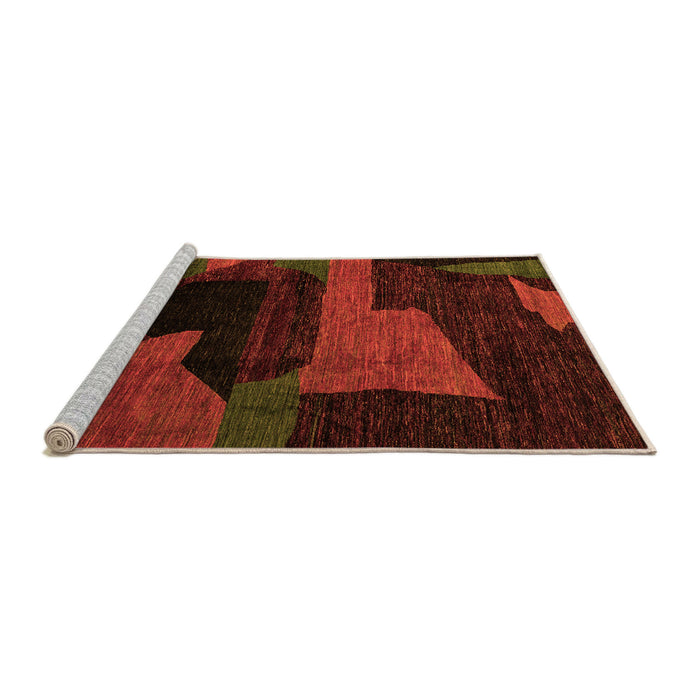 Sideview of Machine Washable Oriental Orange Modern Area Rugs, wshabs4241org