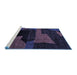 Sideview of Machine Washable Oriental Blue Modern Rug, wshabs4241blu