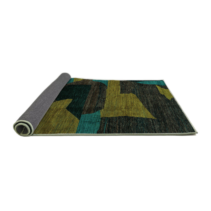 Sideview of Oriental Turquoise Modern Rug, abs4241turq