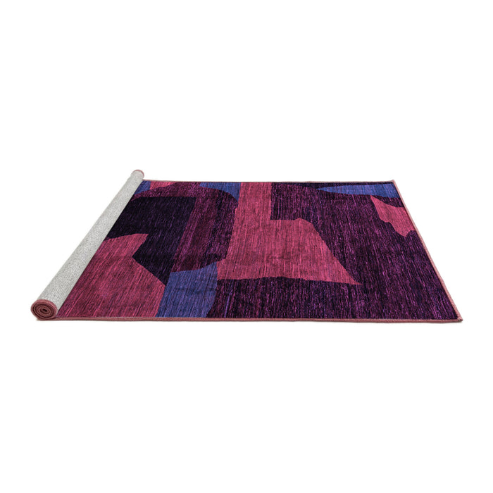 Sideview of Machine Washable Oriental Purple Modern Area Rugs, wshabs4241pur