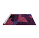 Sideview of Machine Washable Oriental Purple Modern Area Rugs, wshabs4241pur