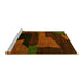 Sideview of Machine Washable Oriental Yellow Modern Rug, wshabs4241yw