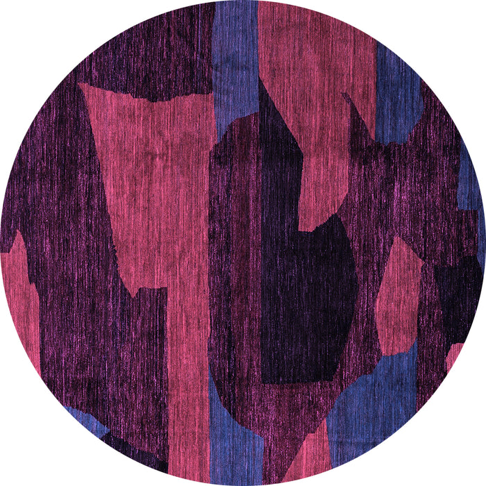 Round Oriental Purple Modern Rug, abs4241pur