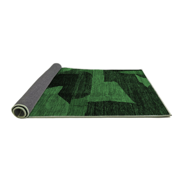 Sideview of Oriental Emerald Green Modern Rug, abs4241emgrn