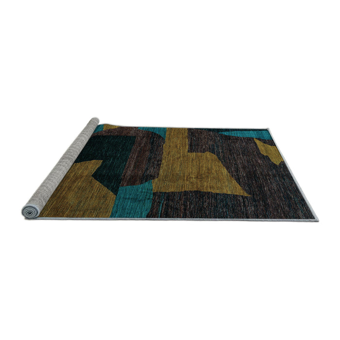 Sideview of Machine Washable Oriental Light Blue Modern Rug, wshabs4241lblu