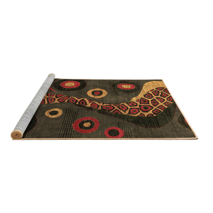 Sideview of Machine Washable Oriental Brown Modern Rug, wshabs4242brn