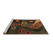 Sideview of Machine Washable Oriental Brown Modern Rug, wshabs4242brn