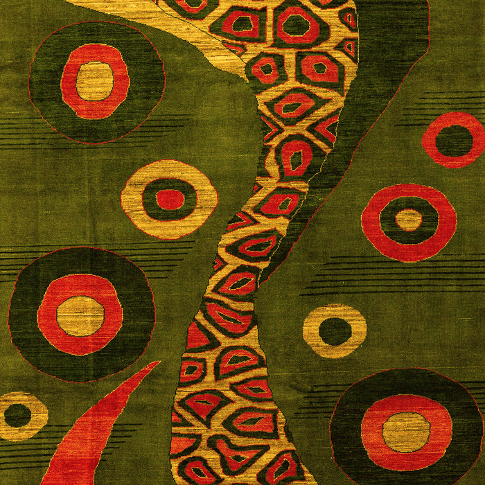 Oriental Yellow Modern Rug, abs4242yw