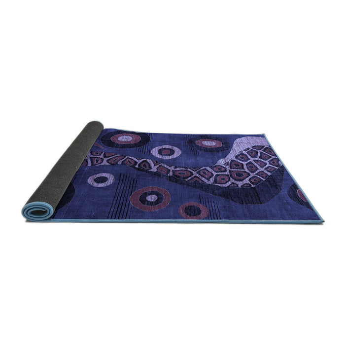 Sideview of Oriental Blue Modern Rug, abs4242blu