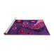 Sideview of Machine Washable Oriental Pink Modern Rug, wshabs4242pnk