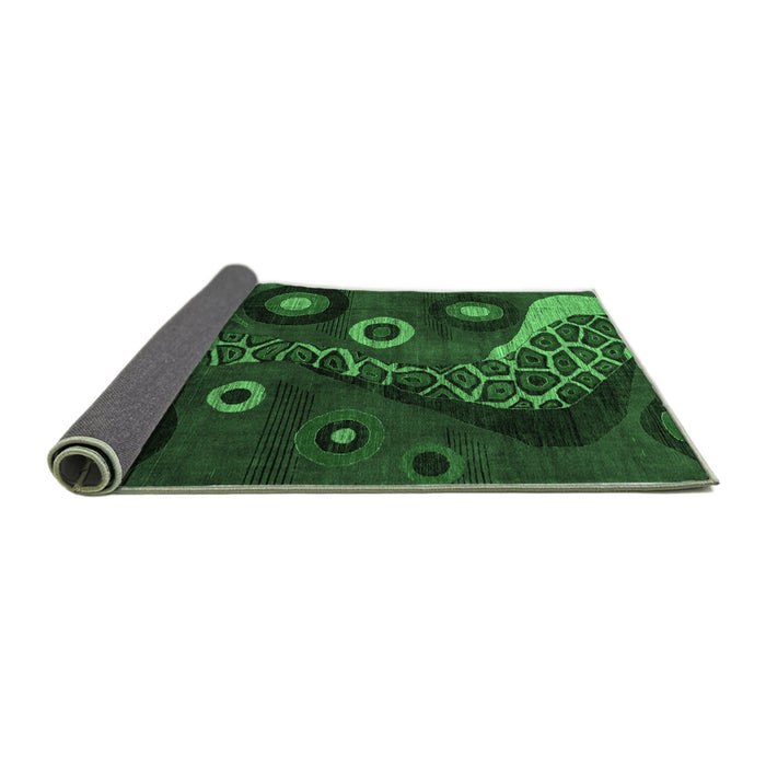 Sideview of Oriental Emerald Green Modern Rug, abs4242emgrn
