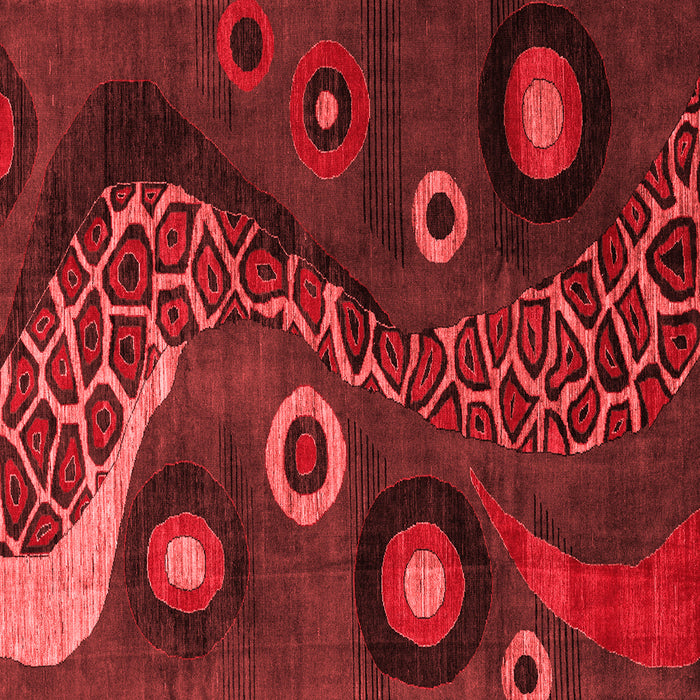 Machine Washable Oriental Red Modern Rug, wshabs4242red