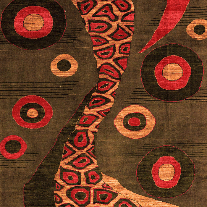 Machine Washable Oriental Orange Modern Area Rugs, wshabs4242org