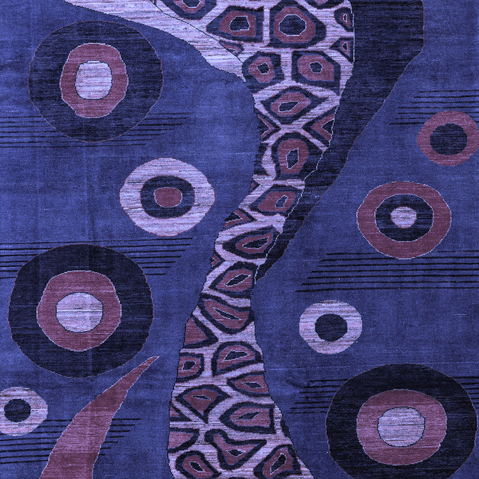 Machine Washable Oriental Blue Modern Rug, wshabs4242blu