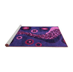 Sideview of Machine Washable Oriental Purple Modern Area Rugs, wshabs4242pur