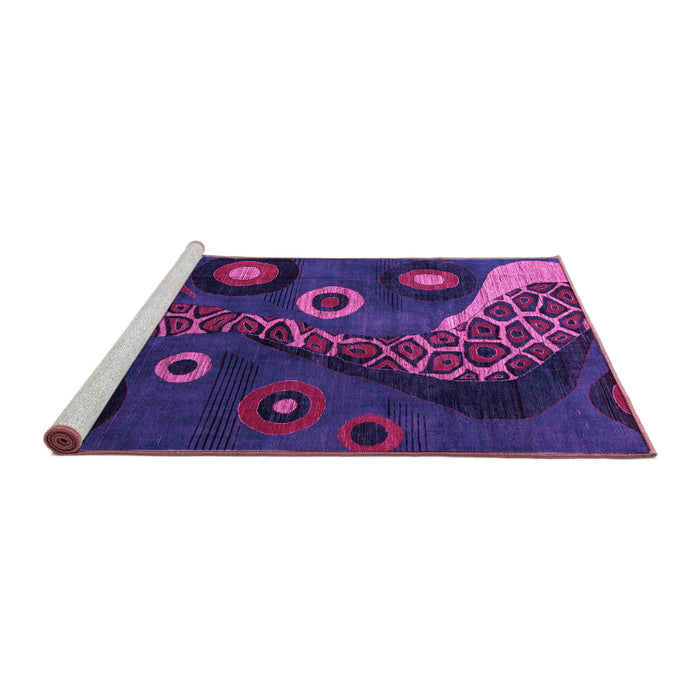 Sideview of Machine Washable Oriental Purple Modern Area Rugs, wshabs4242pur