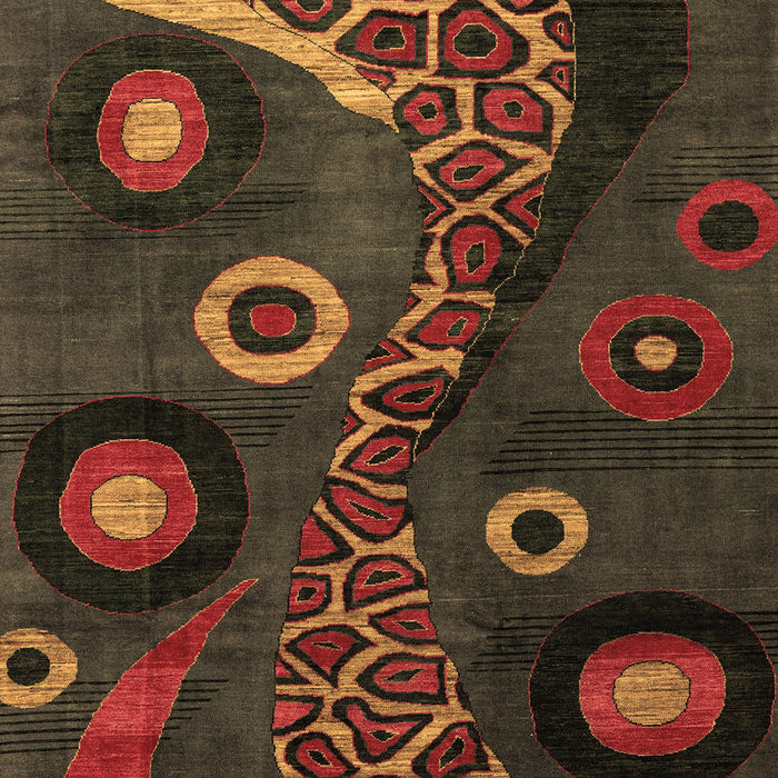 Machine Washable Oriental Brown Modern Rug, wshabs4242brn