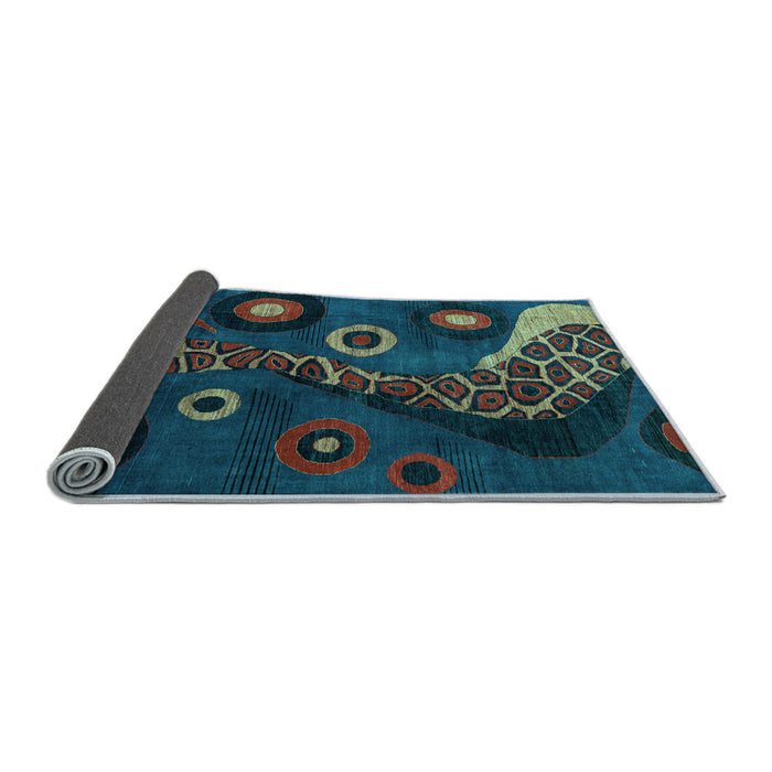 Sideview of Oriental Light Blue Modern Rug, abs4242lblu