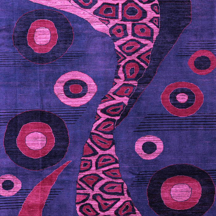 Machine Washable Oriental Purple Modern Area Rugs, wshabs4242pur
