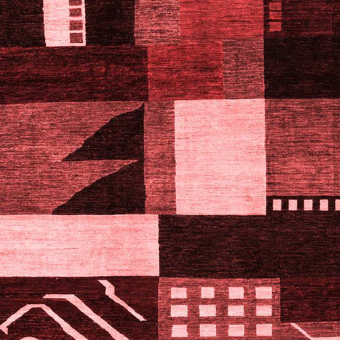 Machine Washable Oriental Red Modern Rug, wshabs4243red