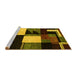 Sideview of Machine Washable Oriental Yellow Modern Rug, wshabs4243yw