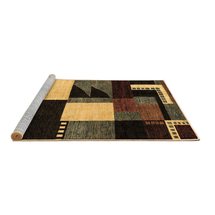 Sideview of Machine Washable Oriental Brown Modern Rug, wshabs4243brn