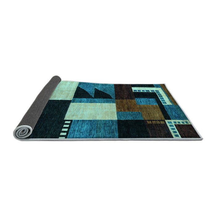 Sideview of Oriental Light Blue Modern Rug, abs4243lblu