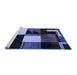 Sideview of Machine Washable Oriental Blue Modern Rug, wshabs4243blu