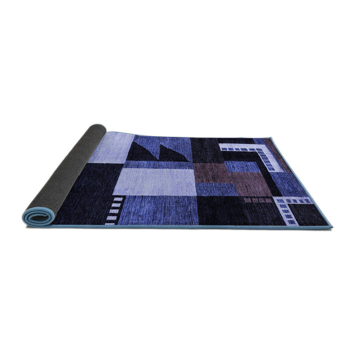 Sideview of Oriental Blue Modern Rug, abs4243blu