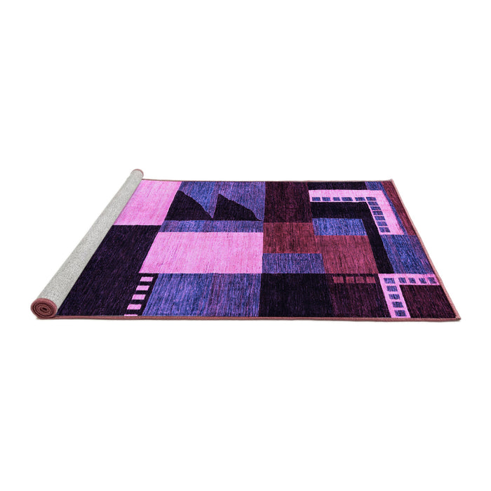 Sideview of Machine Washable Oriental Purple Modern Area Rugs, wshabs4243pur