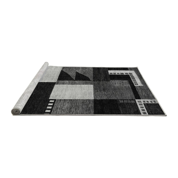 Sideview of Machine Washable Oriental Gray Modern Rug, wshabs4243gry