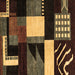 Square Oriental Brown Modern Rug, abs4243brn