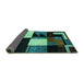 Sideview of Oriental Turquoise Modern Rug, abs4243turq