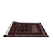 Sideview of Machine Washable Abstract Coffee Brown Rug, wshabs4244
