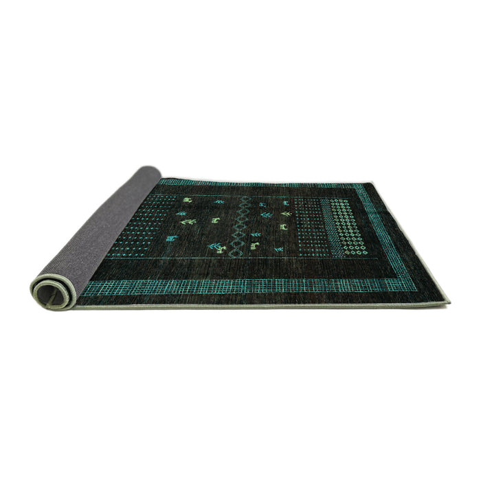 Sideview of Oriental Turquoise Modern Rug, abs4244turq