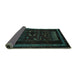 Sideview of Oriental Turquoise Modern Rug, abs4244turq