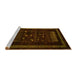 Sideview of Machine Washable Oriental Yellow Modern Rug, wshabs4244yw