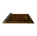 Sideview of Oriental Yellow Modern Rug, abs4244yw