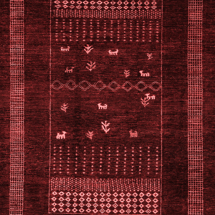 Machine Washable Oriental Red Modern Rug, wshabs4244red