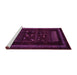 Sideview of Machine Washable Oriental Pink Modern Rug, wshabs4244pnk