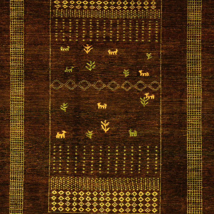 Oriental Yellow Modern Rug, abs4244yw