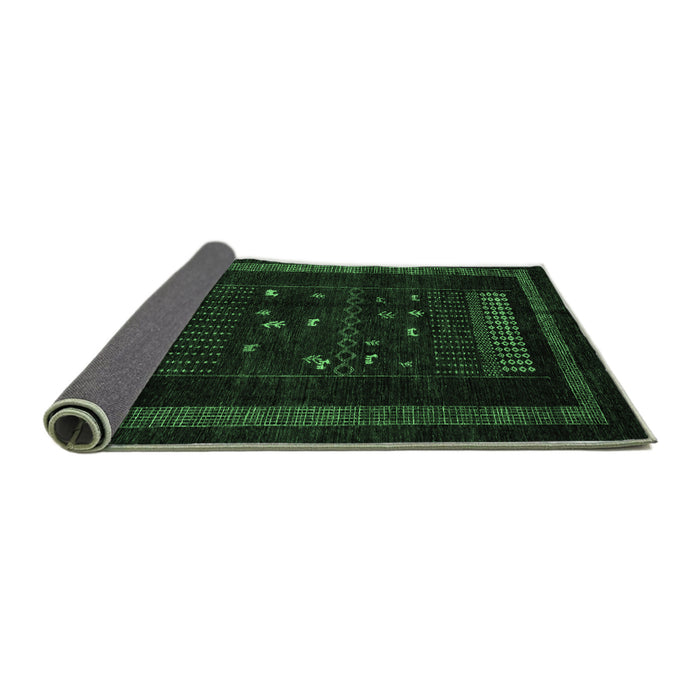 Sideview of Oriental Emerald Green Modern Rug, abs4244emgrn